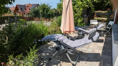 Ein Garten an der Unterkunft Landmanns Home