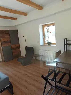 Ein Sitzbereich in der Unterkunft Fewo Wiesenblick