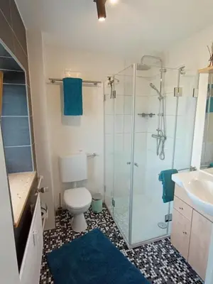 Ein Badezimmer in der Unterkunft Fewo Wiesenblick