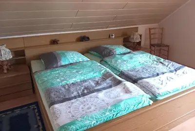 Ein Bett oder Betten in einem Zimmer der Unterkunft Haus an der Ascha