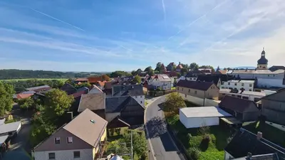 Ein allgemeiner Blick auf Hohenberg an der Eger oder ein Stadtblick von der Ferienwohnung aus
