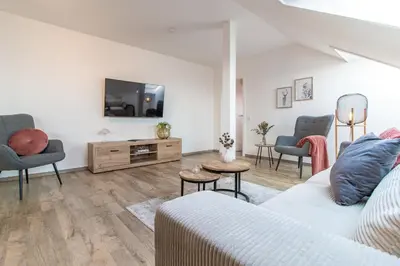 TV/Unterhaltungsangebot in der Unterkunft Panorama Apartment I Aufzug I Stellplatz I Natur