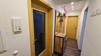 Ein Badezimmer in der Unterkunft Ferienwohnungen Am Bühlwald