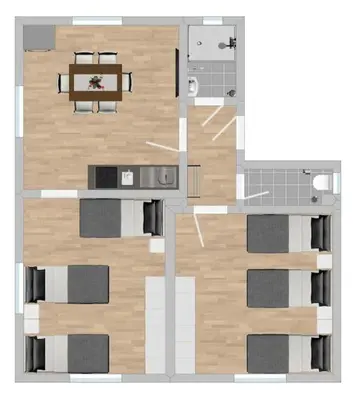 Grundriss der Unterkunft SAD802 - Zentrale Monteurwohnung