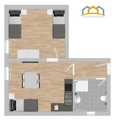 Grundriss der Unterkunft SAD503 - Praktische Monteurwohnung