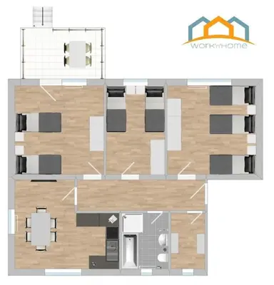 Grundriss der Unterkunft SAD501 - Gemütliche Monteurwohnung