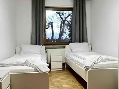 Ein Bett oder Betten in einem Zimmer der Unterkunft SAD501 - Gemütliche Monteurwohnung