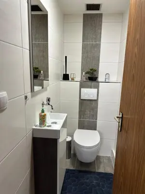 Ein Badezimmer in der Unterkunft Ferienwohnung am Rosenbach