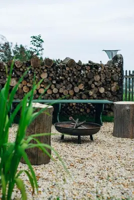 Ein Garten an der Unterkunft Ferienhaus Erbse