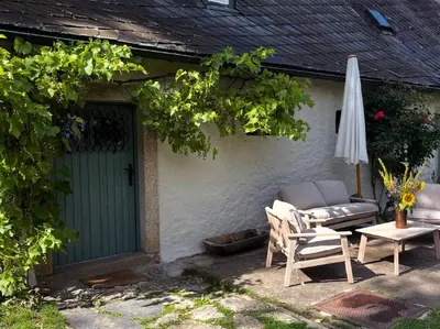 Ein Garten an der Unterkunft Ferienhaus Erbse