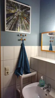 Ein Badezimmer in der Unterkunft Taler's Place Auerbach - Self Check In