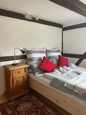 Ein Bett oder Betten in einem Zimmer der Unterkunft Seminar-& Gästehaus Sissy Baumann
