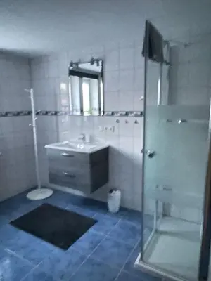 Ein Badezimmer in der Unterkunft Ferienwohnung Käsbauer Steinberg am See