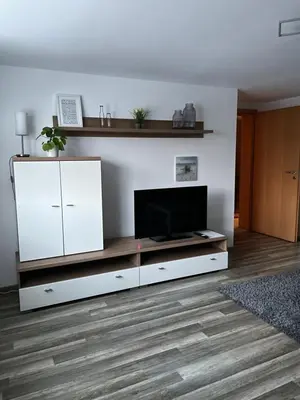 Küche/Küchenzeile in der Unterkunft Ferienwohnung Käsbauer Steinberg am See
