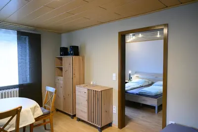Ein Bett oder Betten in einem Zimmer der Unterkunft Ferienwohnung Kraus