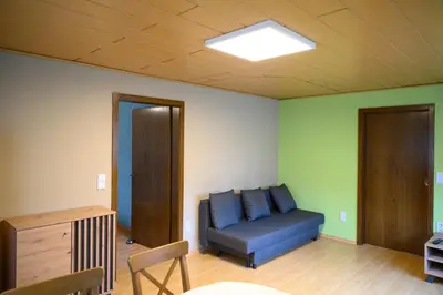 Ein Sitzbereich in der Unterkunft Ferienwohnung Kraus