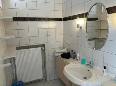 Ein Badezimmer in der Unterkunft Ferienwohnung Fichtelberg