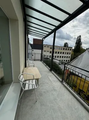 Ein Balkon oder eine Terrasse in der Unterkunft Sonnige Wohnung mit Balkon im Herzen von Bayreuth
