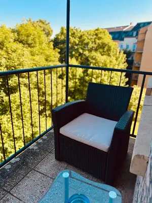Ein Balkon oder eine Terrasse in der Unterkunft Siegener Balkon-Refugium
