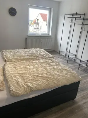 Ein Bett oder Betten in einem Zimmer der Unterkunft Wohnung im Herzen von Vohenstrauß