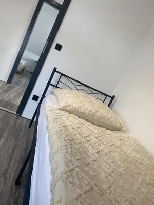 Ein Bett oder Betten in einem Zimmer der Unterkunft Wohnung im Herzen von Vohenstrauß