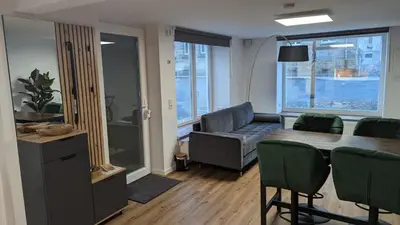 Ein Sitzbereich in der Unterkunft Apartment Bäckerhaus
