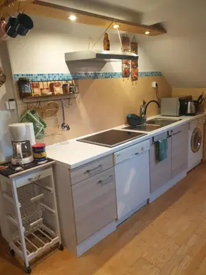 Küche/Küchenzeile in der Unterkunft -Alirina- Ferienwohnung, 2 Schlafzimmer, Parkplatz