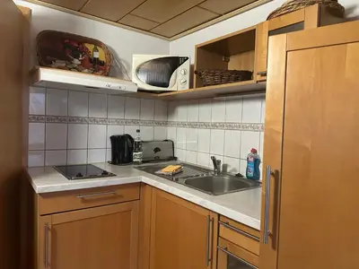 Küche/Küchenzeile in der Unterkunft Ferienhaus Elsterblick