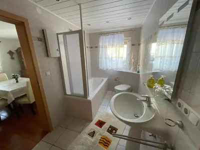 Ein Badezimmer in der Unterkunft Ferienhaus Ochsenkopfblick