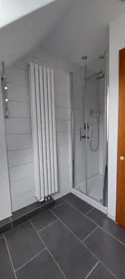 Ein Badezimmer in der Unterkunft Gästezimmer Werwein