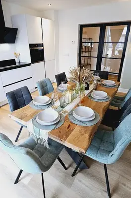 Ein Sitzbereich in der Unterkunft Lace Apartments Stilvoll in der Spitzenstadt Plauen