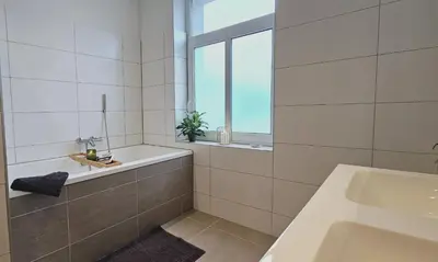 Ein Badezimmer in der Unterkunft Lace Apartments Stilvoll in der Spitzenstadt Plauen