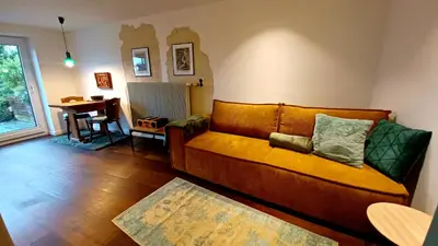 Ein Sitzbereich in der Unterkunft Gemütliches 1 Raum Apartment