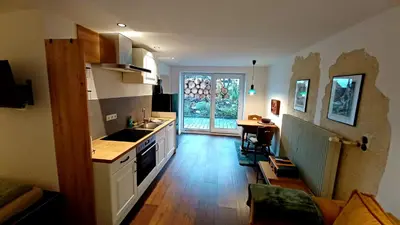 Küche/Küchenzeile in der Unterkunft Gemütliches 1 Raum Apartment
