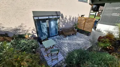 Ein Garten an der Unterkunft Gemütliches 1 Raum Apartment