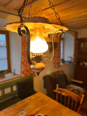 Ein Sitzbereich in der Unterkunft Zum oidn Schmie Haus