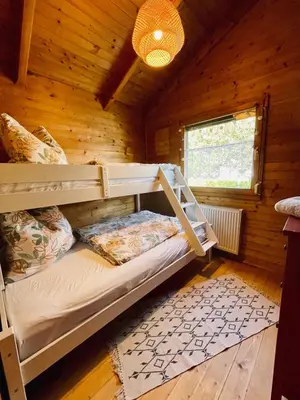 Ein Bett oder Betten in einem Zimmer der Unterkunft Glücksfleckerl