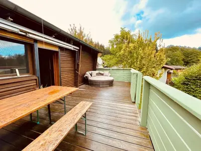 Ein Balkon oder eine Terrasse in der Unterkunft Glücksfleckerl