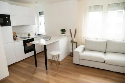 Küche/Küchenzeile in der Unterkunft Zu Gast im Goldparadies, Ferienwohnung