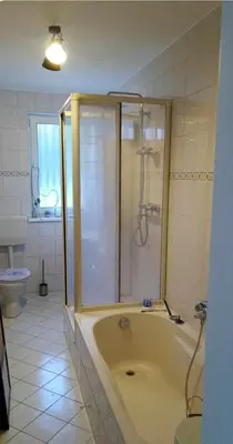 Ein Badezimmer in der Unterkunft Rosenhof