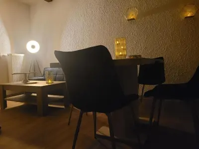 Ein Sitzbereich in der Unterkunft Rosenhof