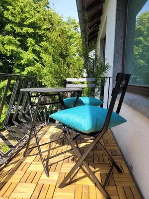 Ein Balkon oder eine Terrasse in der Unterkunft Rosenhof