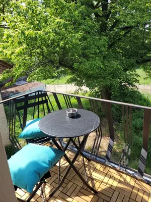 Ein Balkon oder eine Terrasse in der Unterkunft Rosenhof