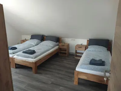 Ein Bett oder Betten in einem Zimmer der Unterkunft Stefanshof Neunburg