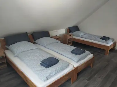 Ein Bett oder Betten in einem Zimmer der Unterkunft Stefanshof Neunburg