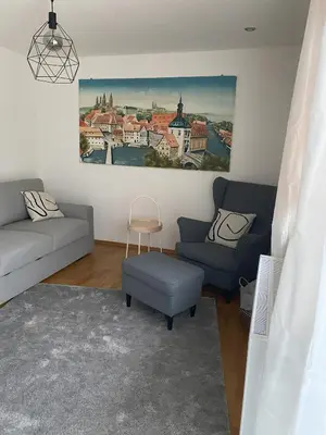Ein Sitzbereich in der Unterkunft Apartment im Herzen von Thurnau