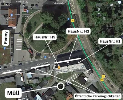 Grundriss der Unterkunft FeWo Wieko Plauen H1 3 OG links Family Appartement XL