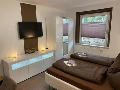 Ein Sitzbereich in der Unterkunft FeWo Wieko Plauen H1 3 OG links Family Appartement XL