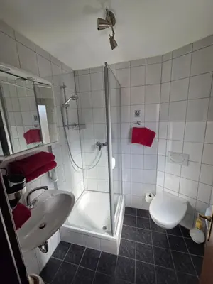 Ein Badezimmer in der Unterkunft Pension ohne Frühstück