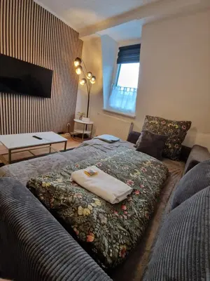 Ein Sitzbereich in der Unterkunft Suite del Pueblo